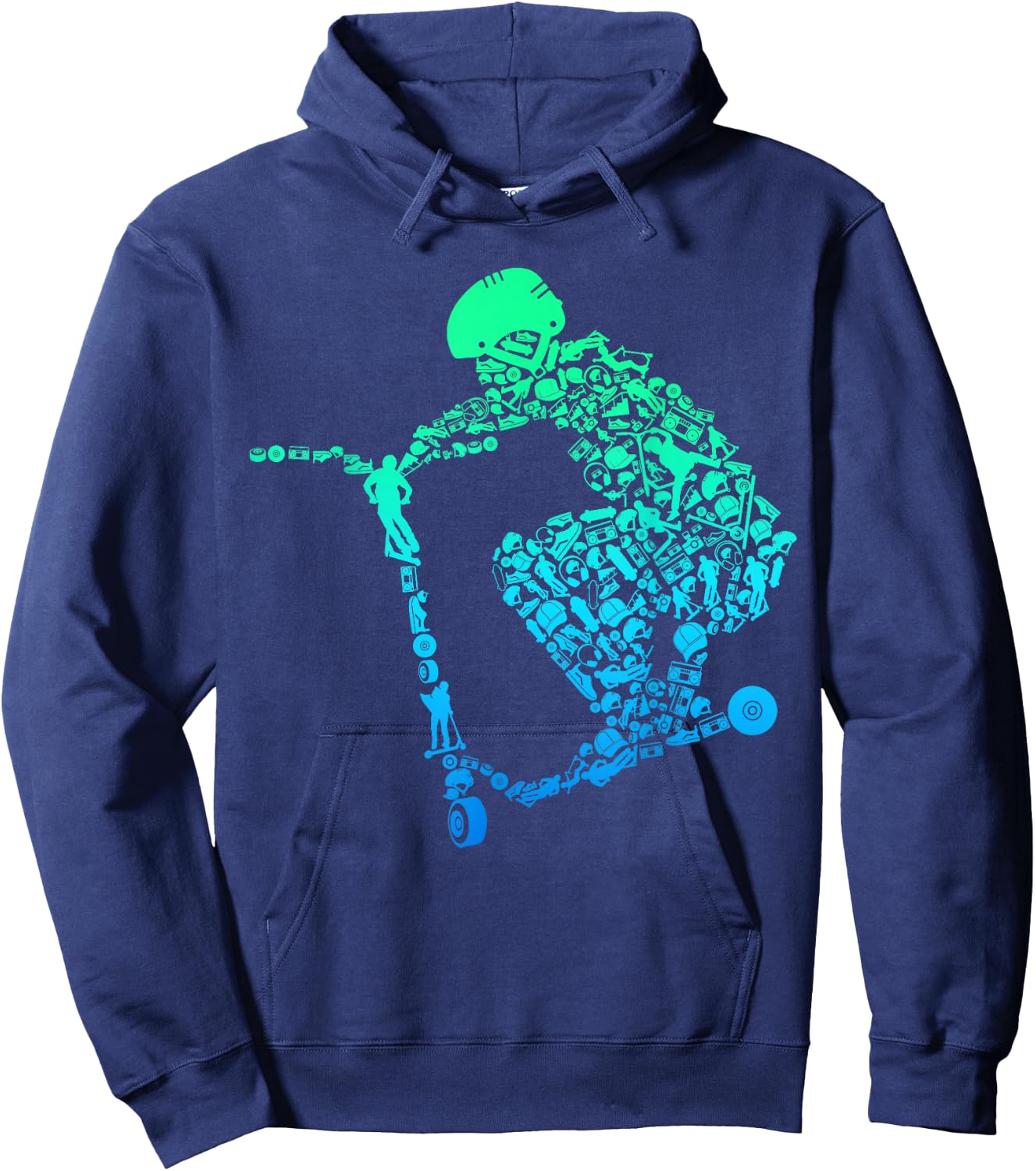 Scooter Stunt Gift Boys Kids Youth Hoodie - Hoodie | Navy