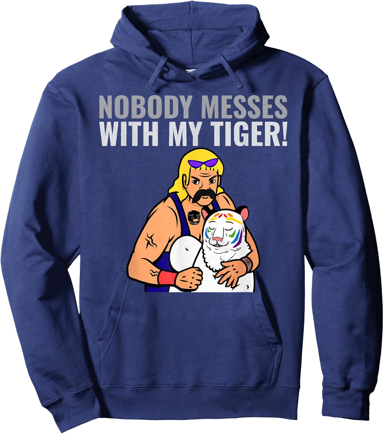 Funny Tiger with Dad Motif - King of the Jungle - Exotic Hoodie - Hoodie | Navy