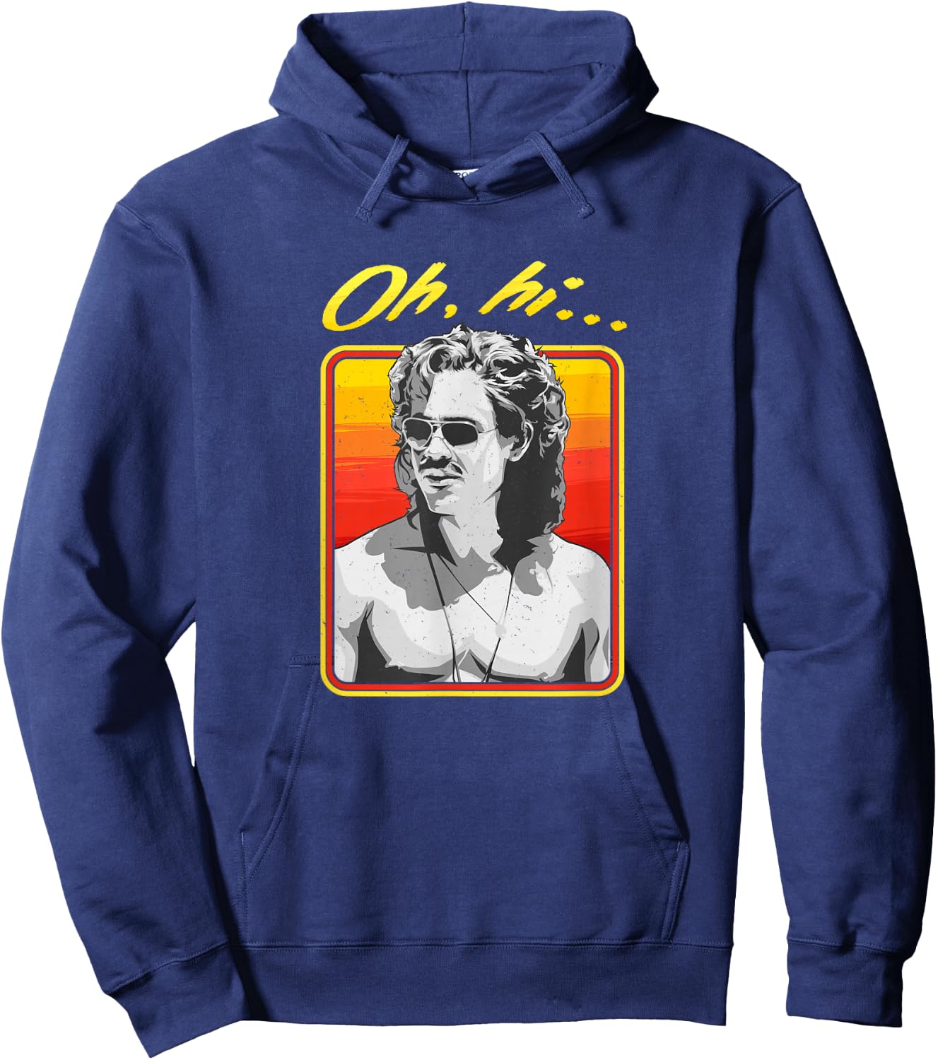 Stranger Things Billy Greyscale Oh Hi Boxed Hoodie - Hoodie | Navy