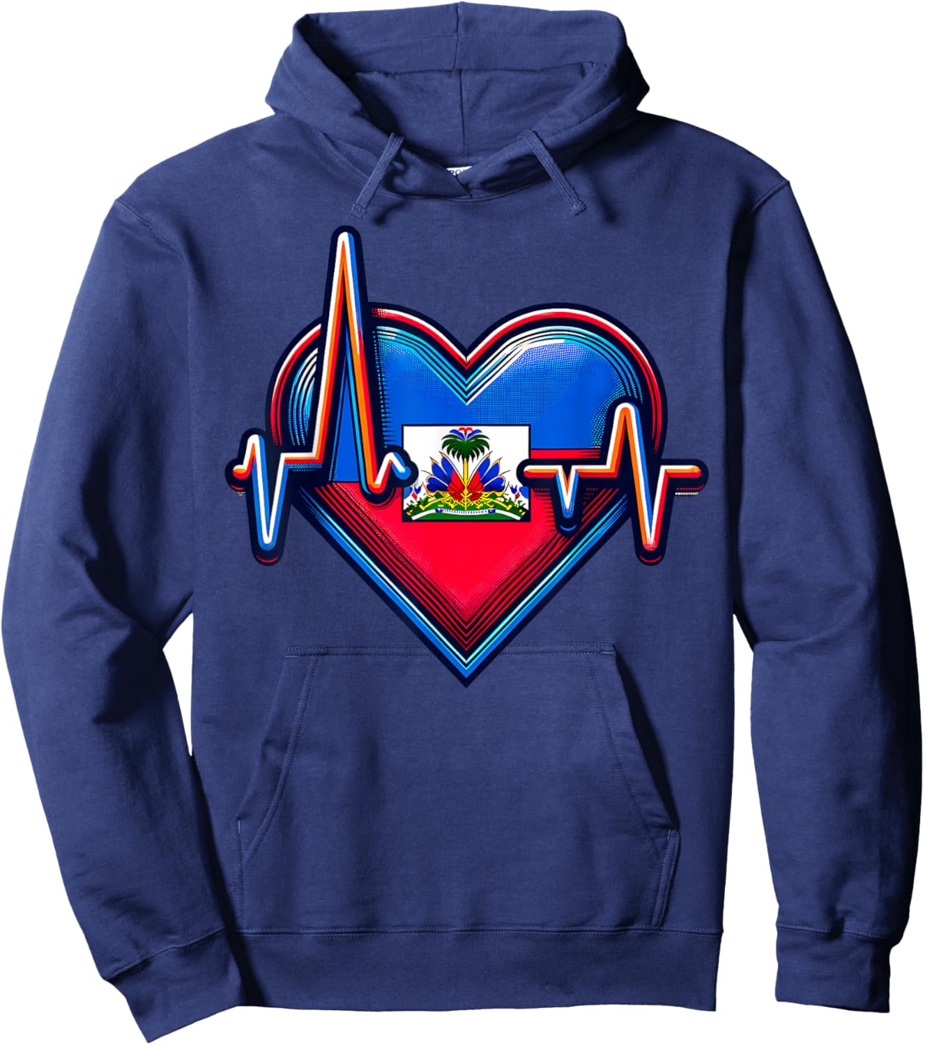 Haitian Flag Day Love Haiti Haitian Haitian Roots Haiti Flag Hoodie - Hoodie | Navy