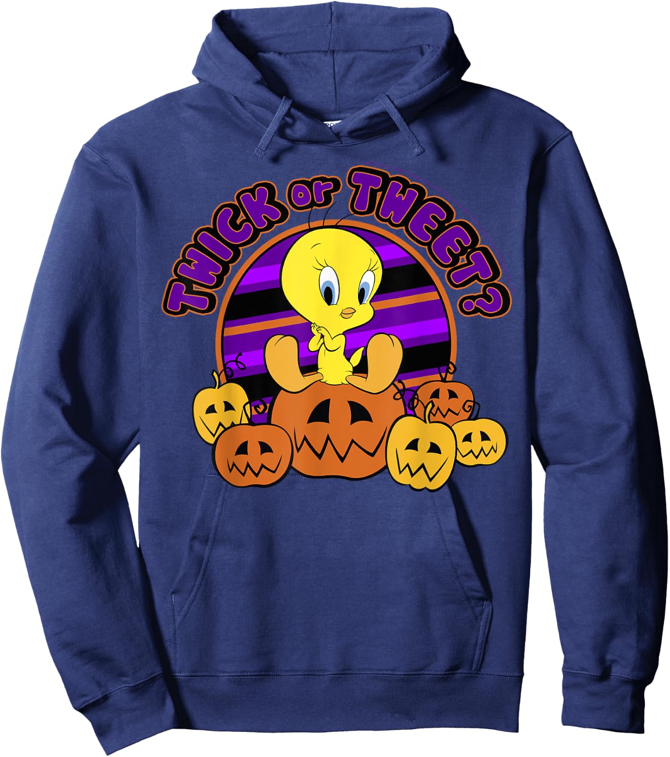 Looney Tunes Halloween Tweety Bird Twick Or Tweet Hoodie - Hoodie | Navy