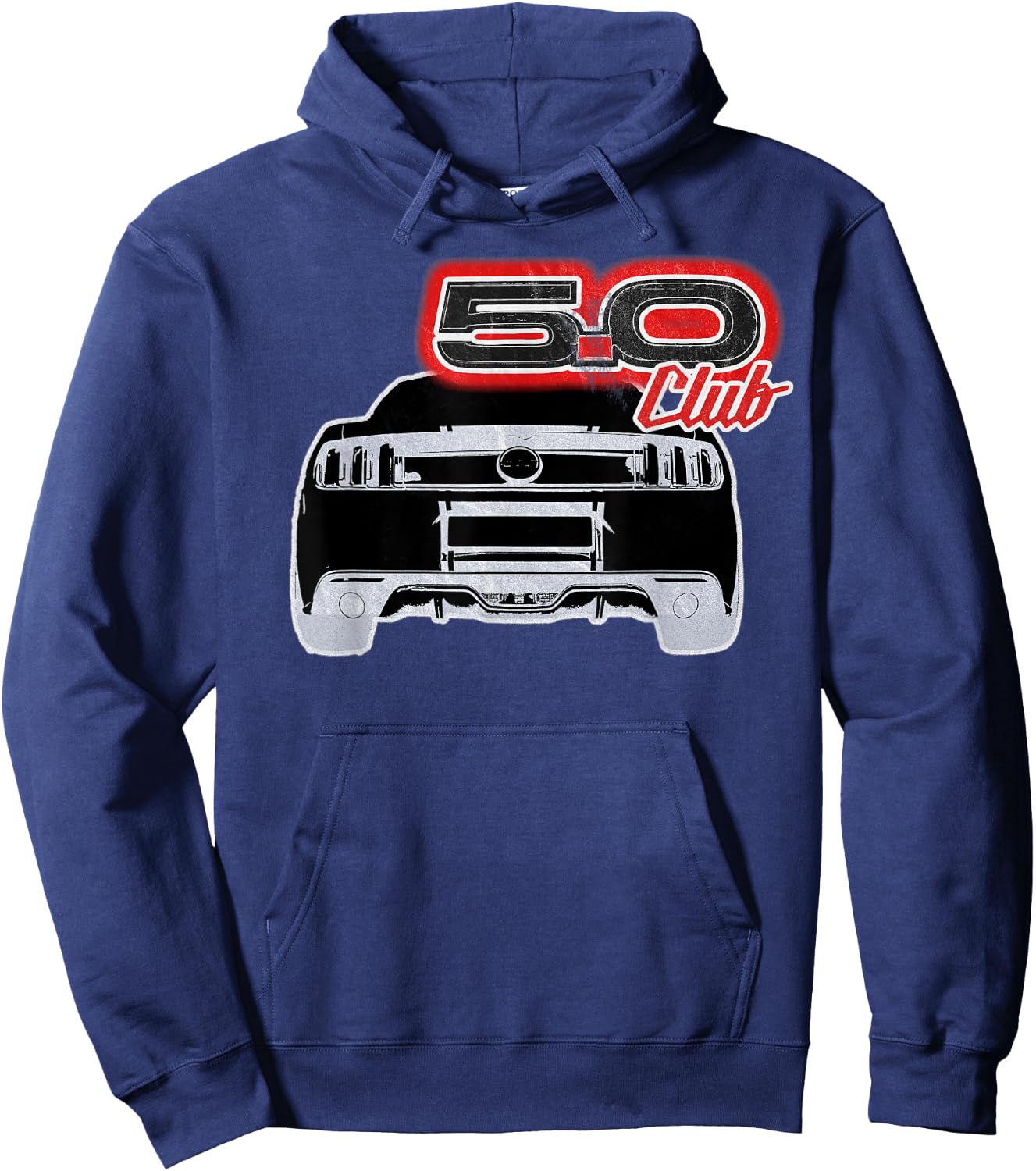 5.0 Coyote Stang American Car Horsepower v8 Muscle Speed Hoodie - Hoodie | Navy