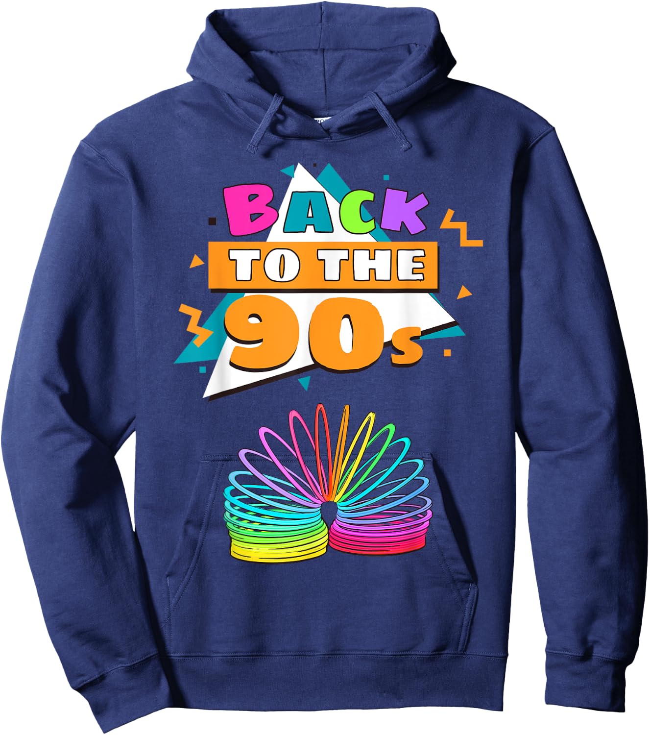 Men's Women's Kids Vintage Retro Back To 90's Graphic Design Hoodie - Hoodie | Navy