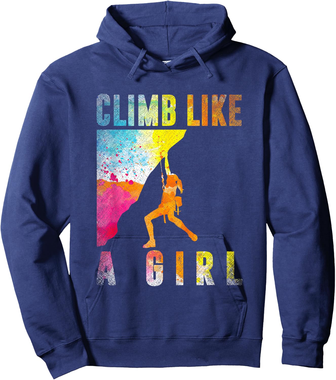 Bouldering Rock Climber Women Girls Kids Rock Climbing Hoodie - Hoodie | Navy