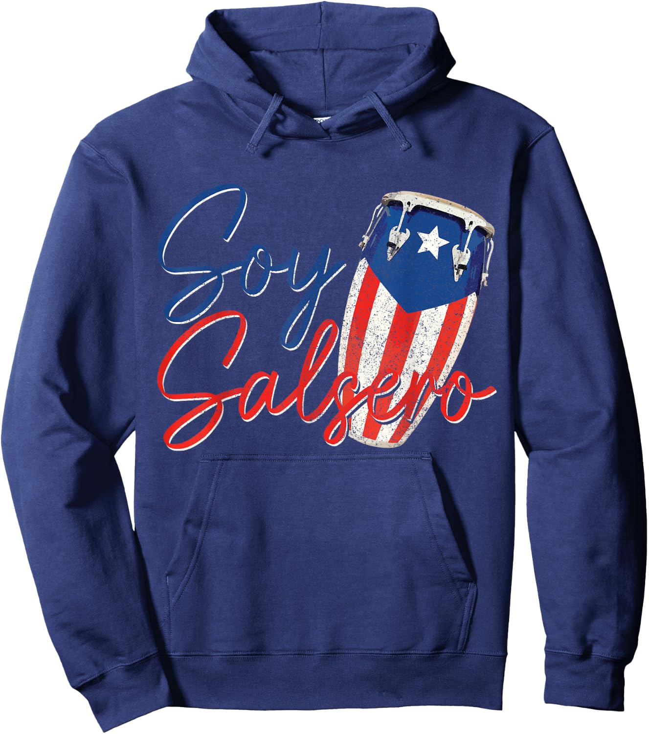 Puerto Rico Salsa Dancing Music Flag Caribbean Souvenir Hoodie - Hoodie | Navy