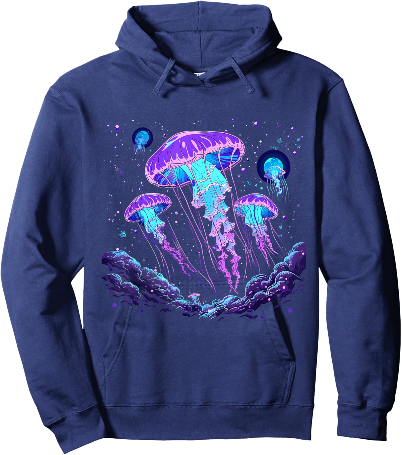 Jellyfish Sea Ocean Jellyfish Marine Mammal Ocean Sea Animal Hoodie - Hoodie | Navy