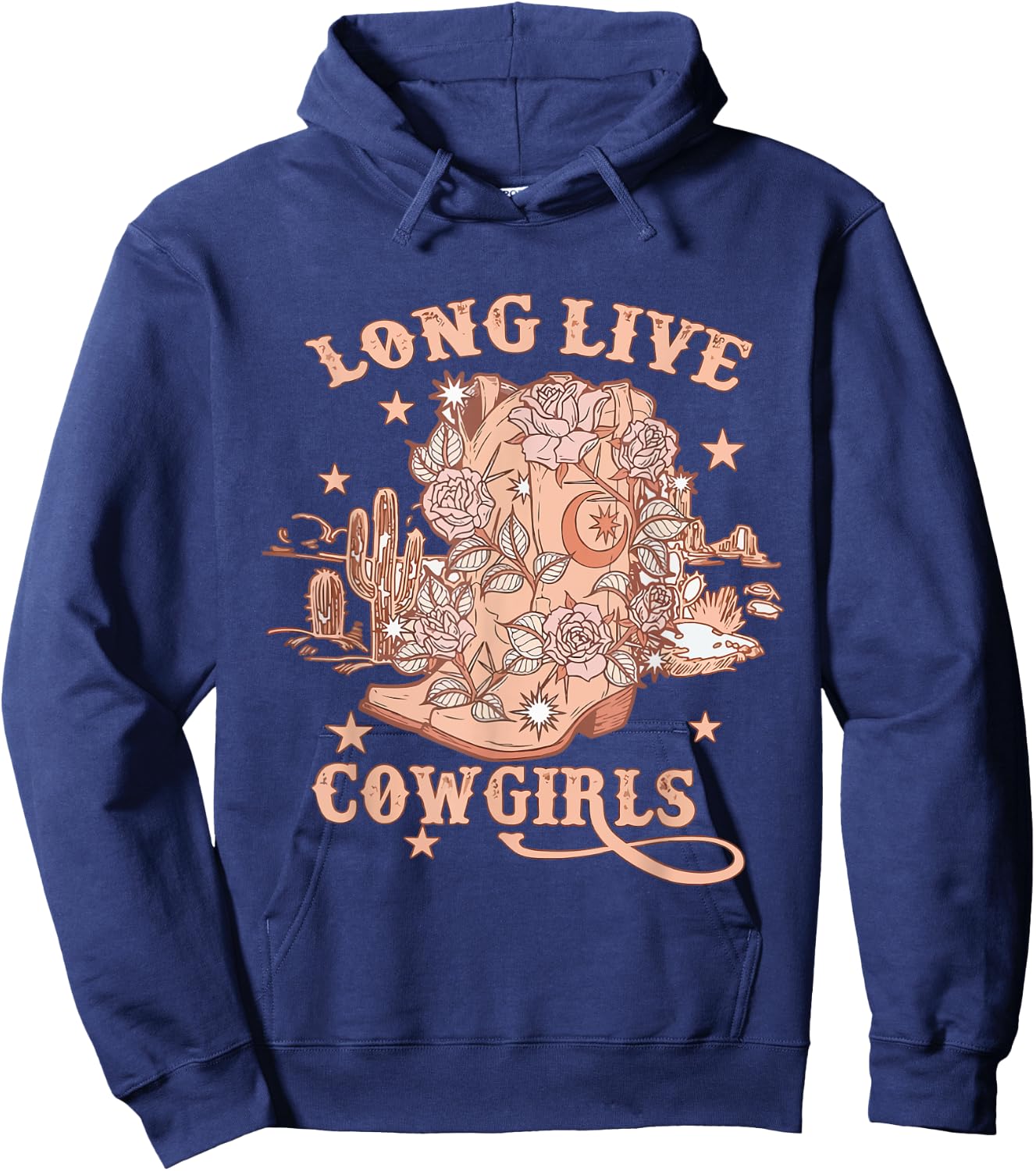 Long Funny Live Country Gifts Southern For Cowgirls Black Hoodie - Hoodie | Navy
