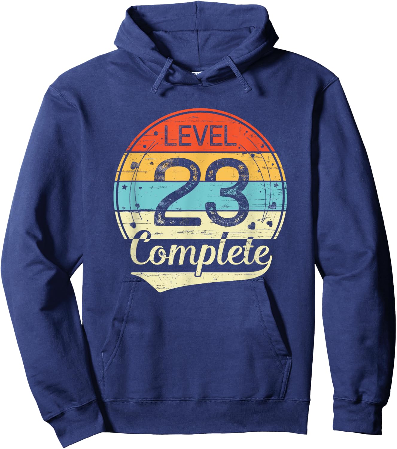 Level 23 Complete Retro 23rd Wedding Anniversary Hoodie - Hoodie | Navy