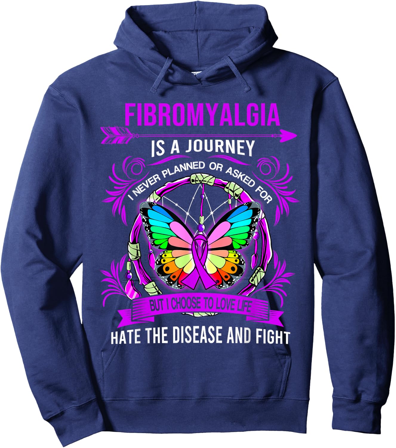 Fibromyalgia is a journey I never planed Hoodie - Hoodie | Navy