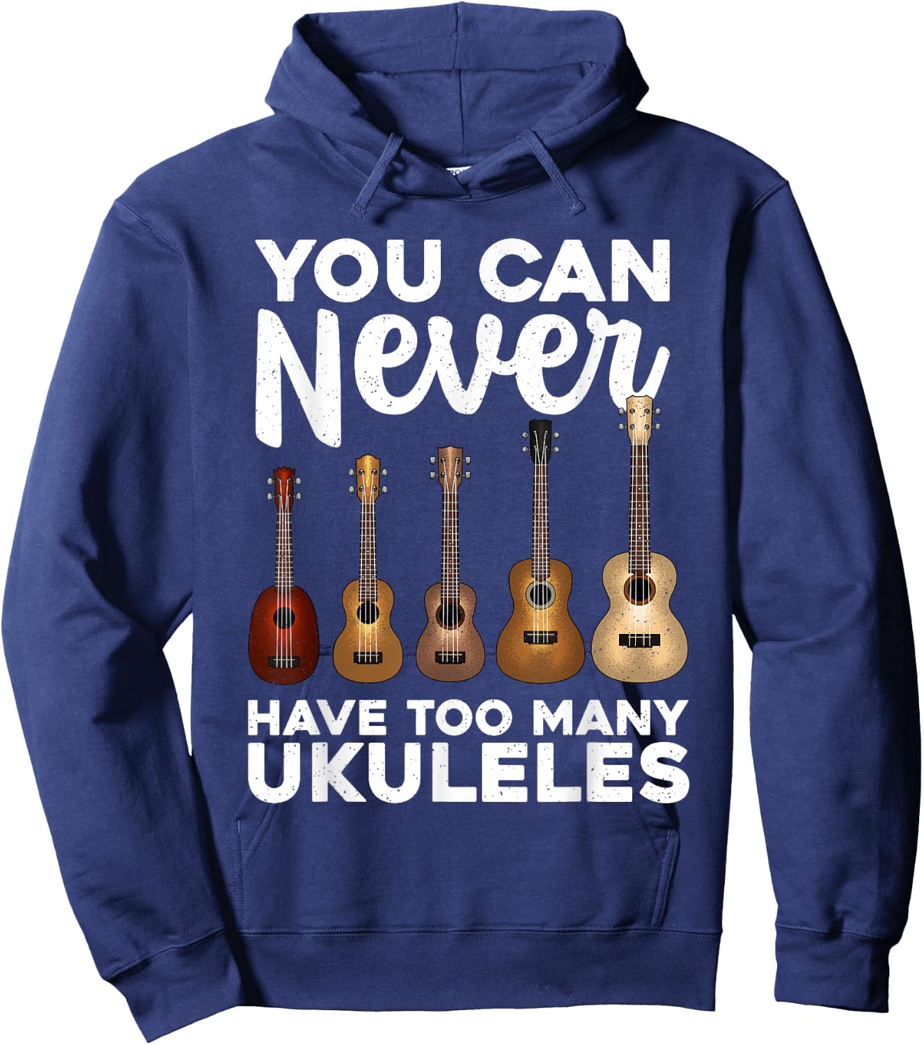 Funny Ukulele Art Women Small Guitar Ukulele Players Hoodie - Hoodie | Navy