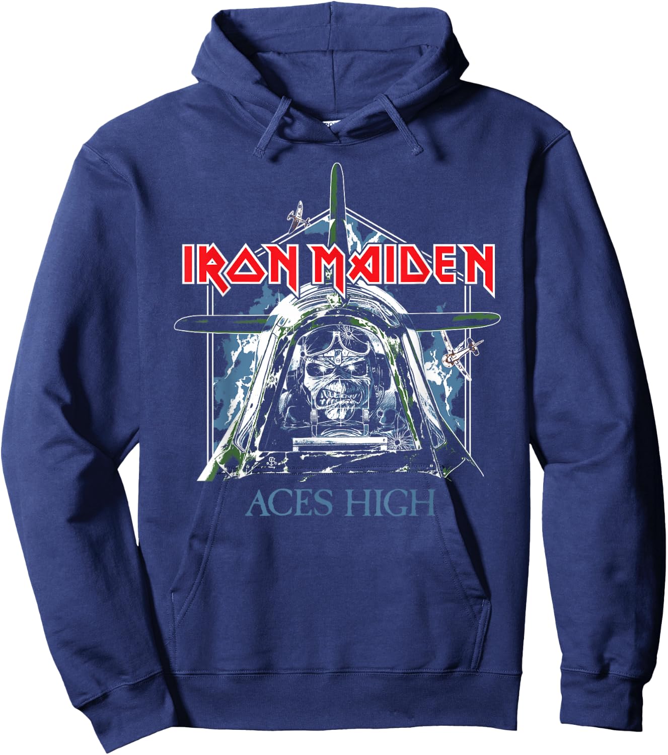Iron Maiden - Aces High Hoodie - Hoodie | Navy