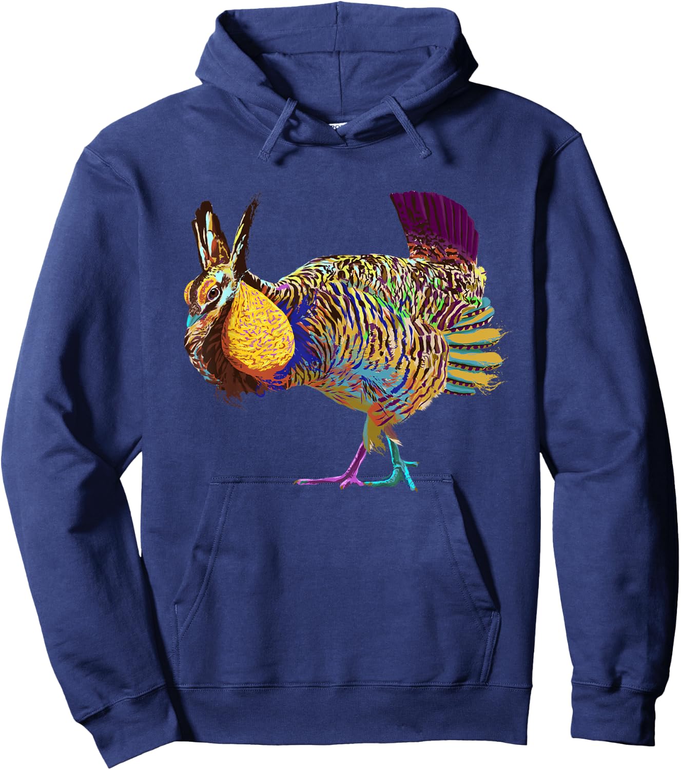 Colorful Prairie Chicken Hoodie - Hoodie | Navy