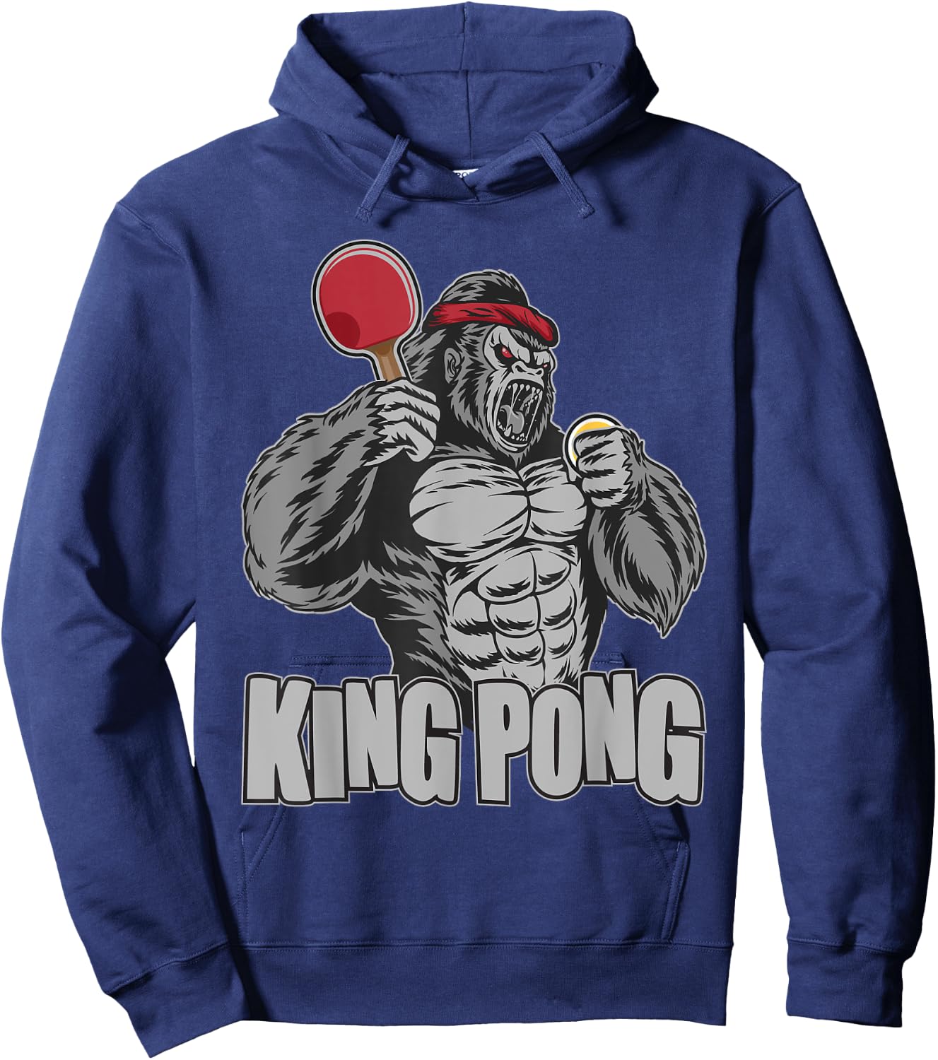 King Pong - Funny Table Tennis Lover Ping Pong Player Hoodie - Hoodie | Navy