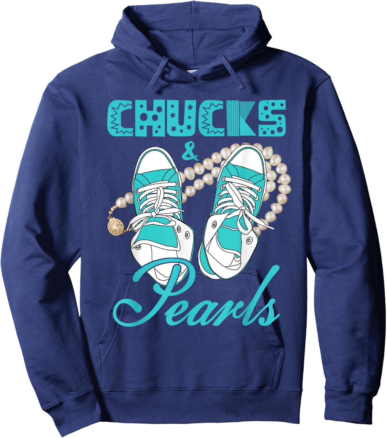 Chucks and Pearls Hoodie - Hoodie | Navy