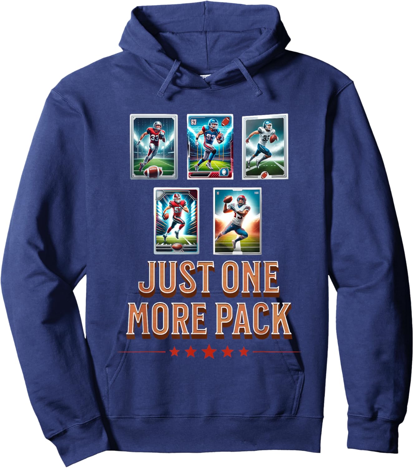 Just One More Pack Funny Football Card Collector Hoodie - Hoodie | Navy