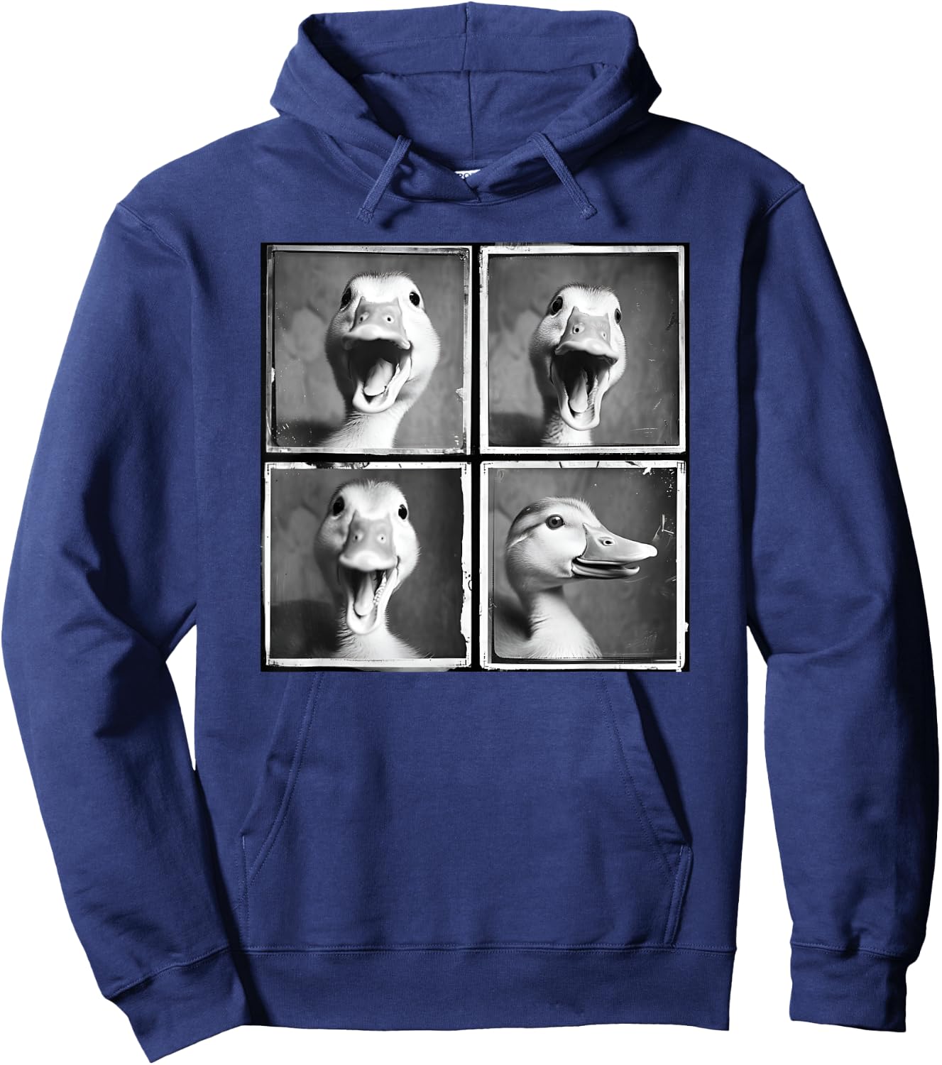 Happy Duck Face Quirky Farm Duckling Funny Duck Lover Hoodie - Hoodie | Navy