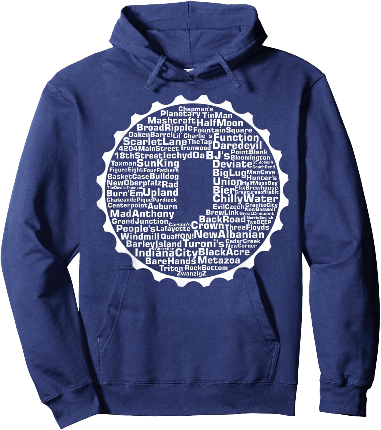 Drink Local Indiana Breweries Hoodie - Hoodie | Navy