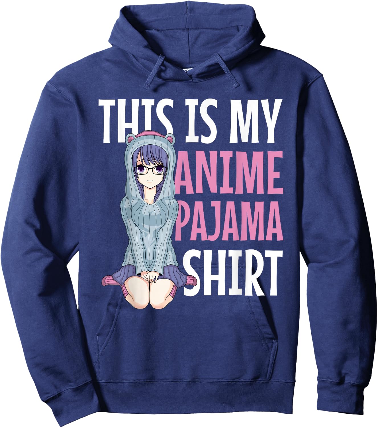 This is My Anime Pajama Shirt - Pajamas for Teen Girls Gift Hoodie - Hoodie | Navy