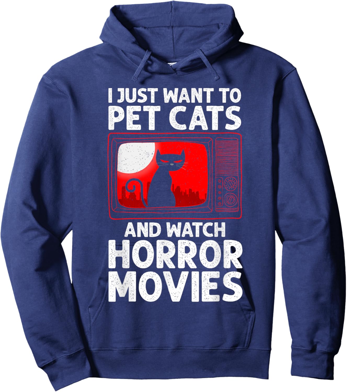 Cute Horror Movie Design Women Horror Movie Lover Hoodie - Hoodie | Navy