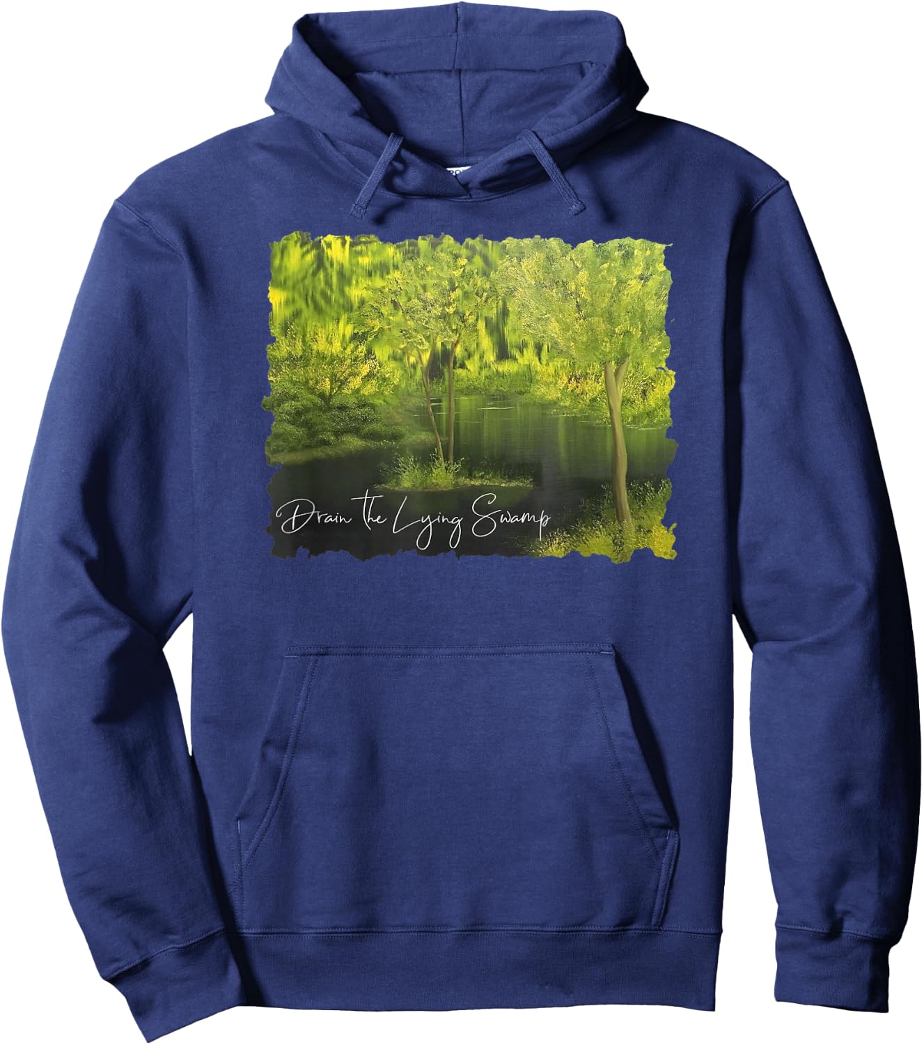 Drain the Lying Swamp Political Hoodie - Hoodie | Navy