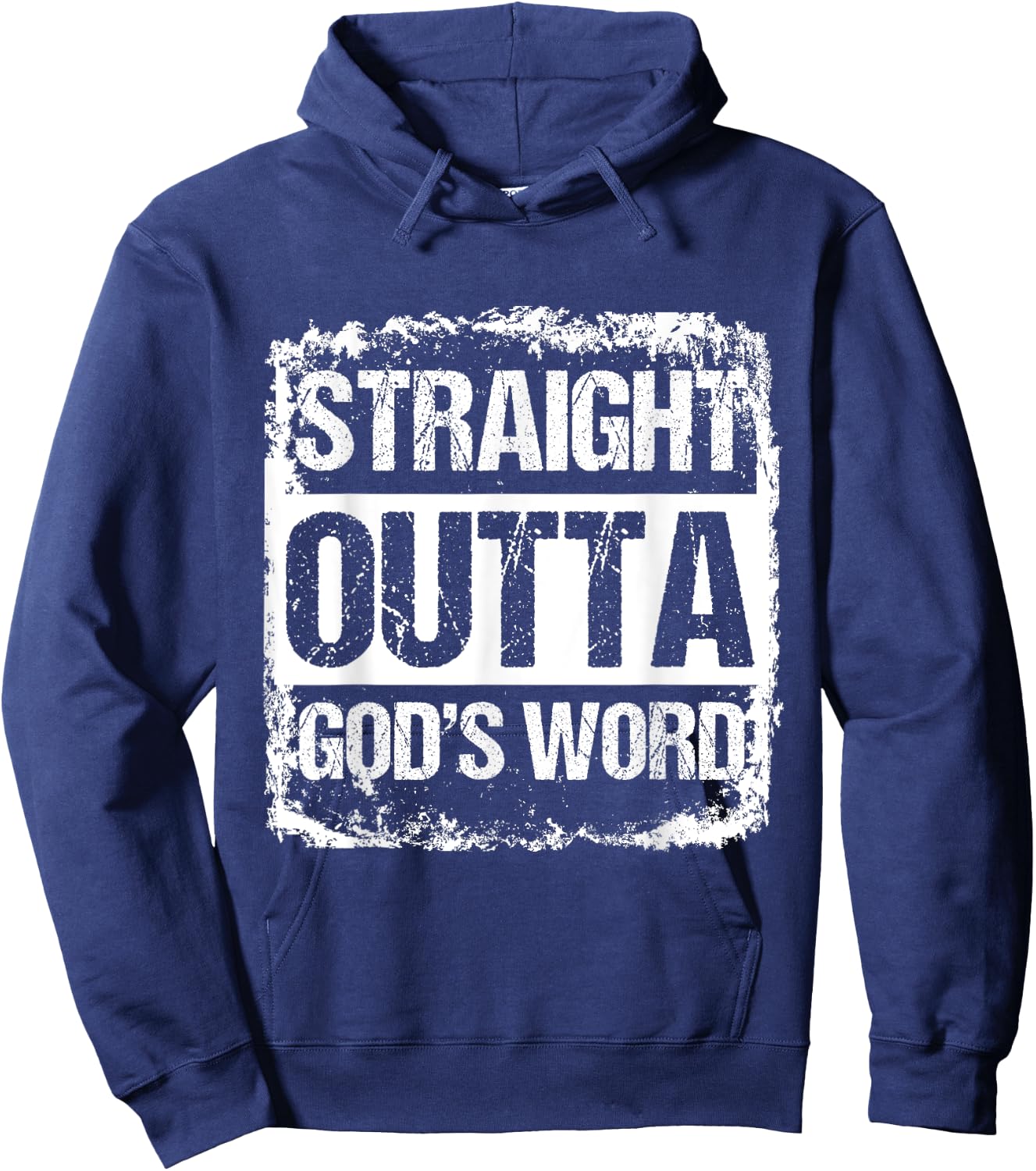 Straight Outta Gods Word Catholic Christ Jesus God Gift Hoodie - Hoodie | Navy