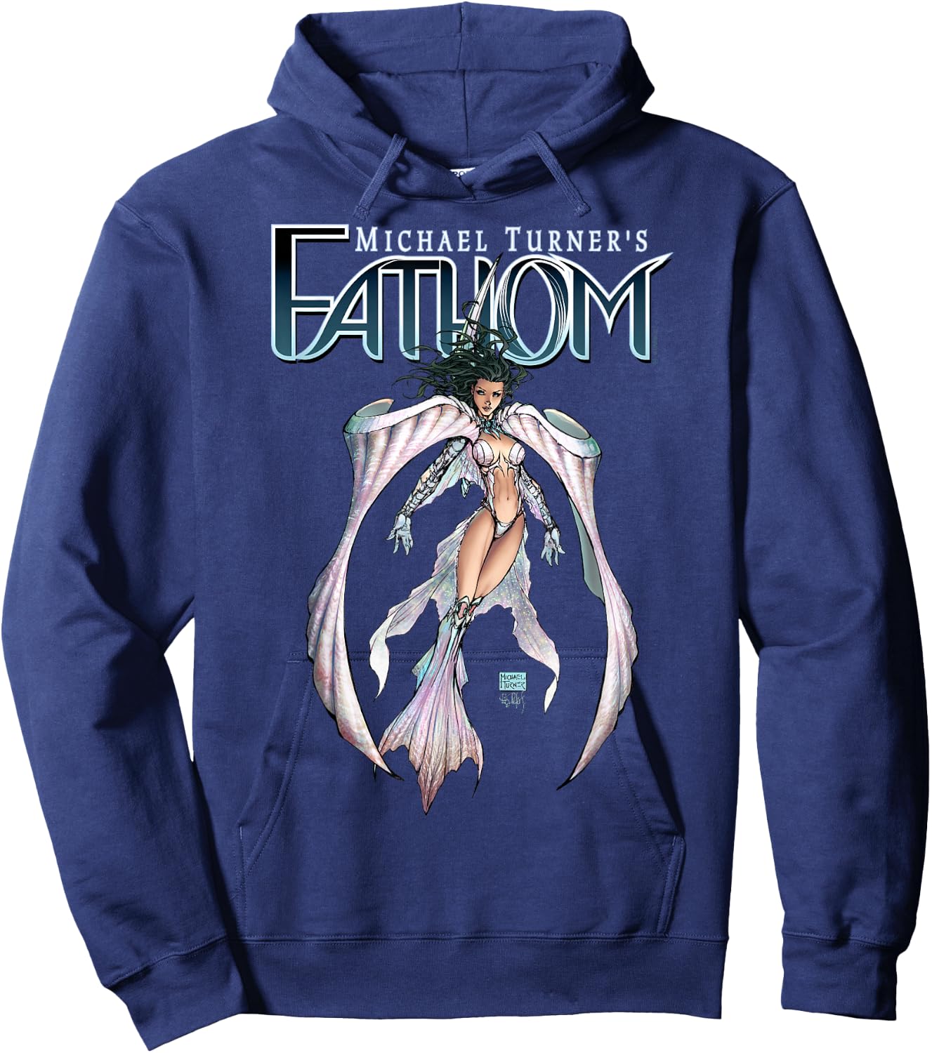 Michael Turner's "Fathom" White Armor Hoodie - Hoodie | Navy