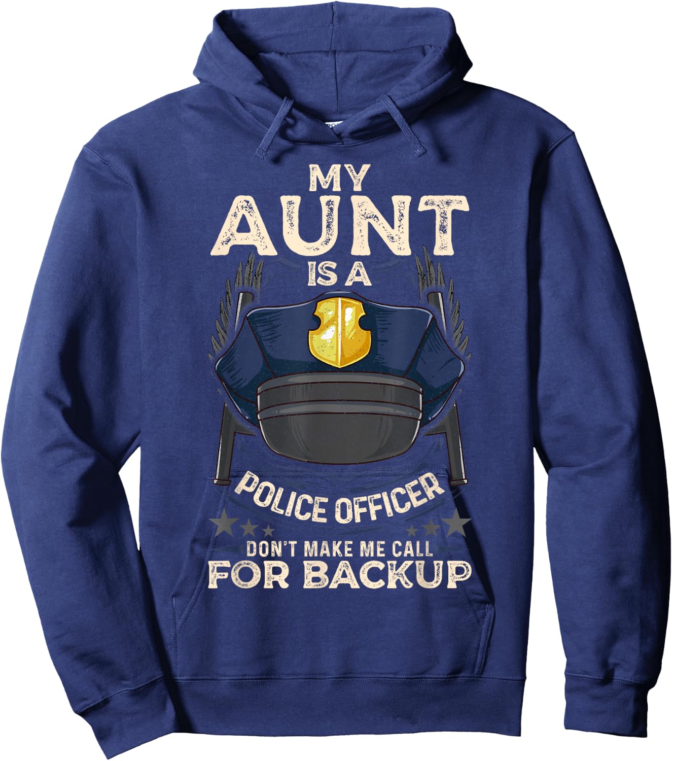 My Aunt Is A Police Officer Proud Cop Aunty Matching Family Hoodie - Hoodie | Navy