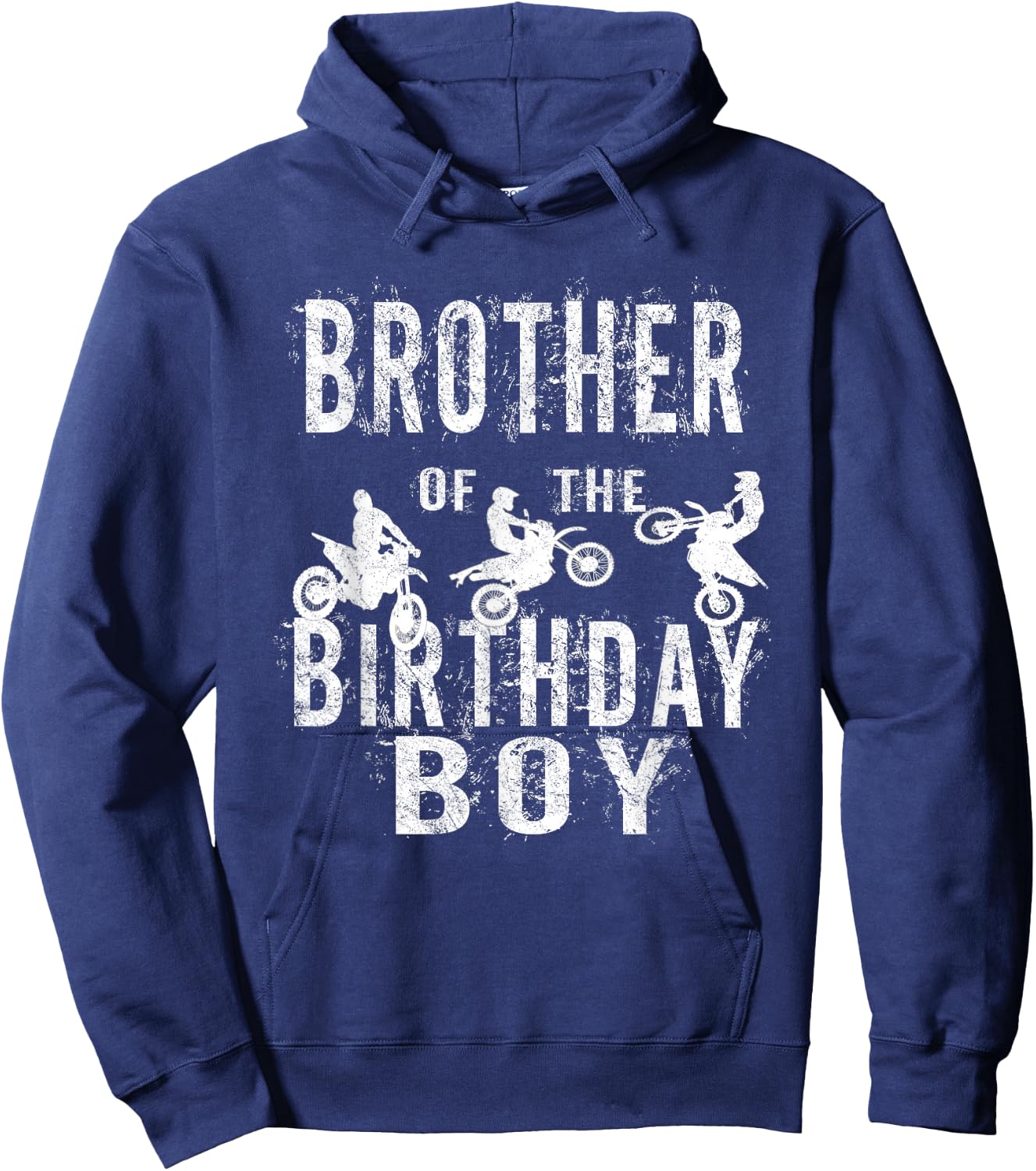 Brother Of The Birthday Boy Dirt Bike B-day Party Hoodie - Hoodie | Navy