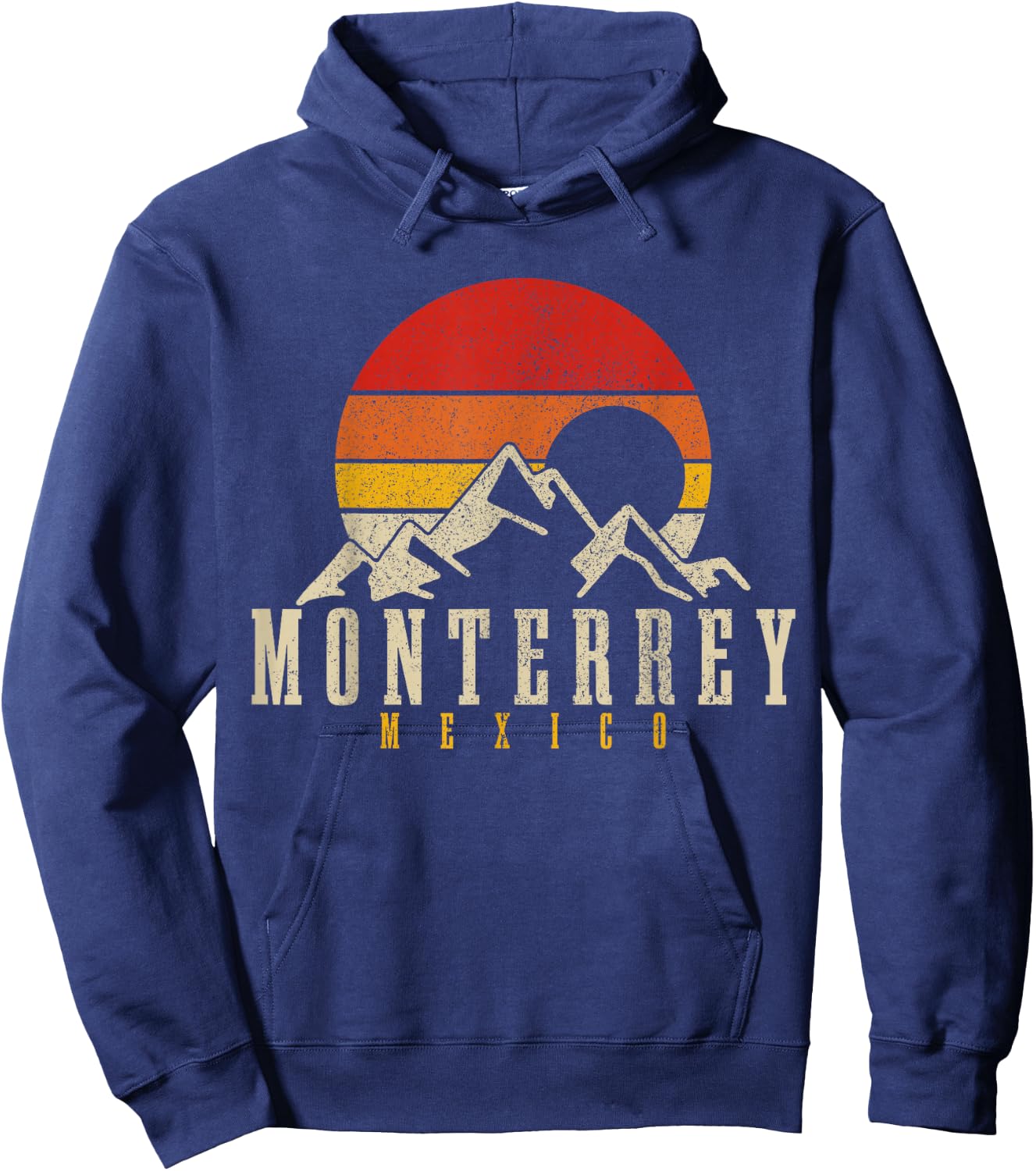 Monterrey Vintage Mountains Mexican Pride Mexico Hoodie - Hoodie | Navy
