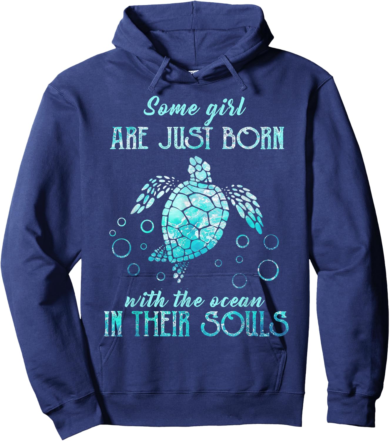 Some girls are just born with the ocean in their souls Hoodie - Hoodie | Navy