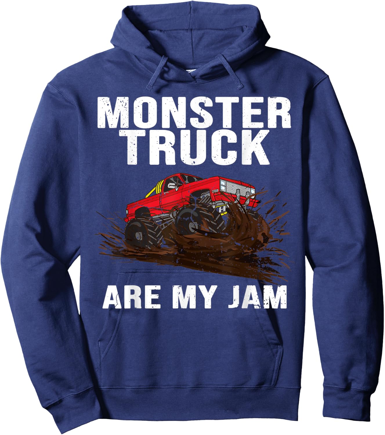 Vintage Monster Truck Are My Jam Retro Sunset Engines Gifts Hoodie - Hoodie | Navy