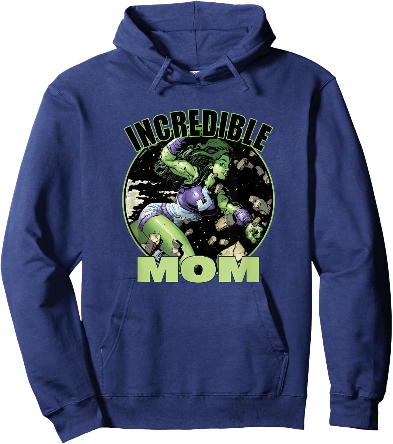Marvel She-Hulk Mother's Day Incredible Mom Chest Portrait Hoodie - Hoodie | Navy