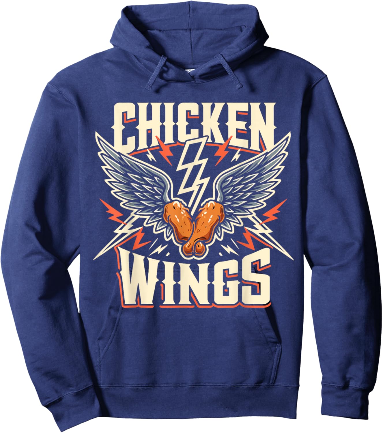 Chicken Wings Heavy Metal World Tour Hardcore Music Hoodie - Hoodie | Navy