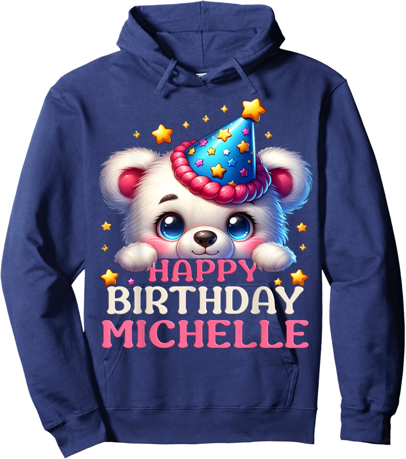 Celebrating Michelle's Birthday Party with a cute Teddy Hoodie - Hoodie | Navy