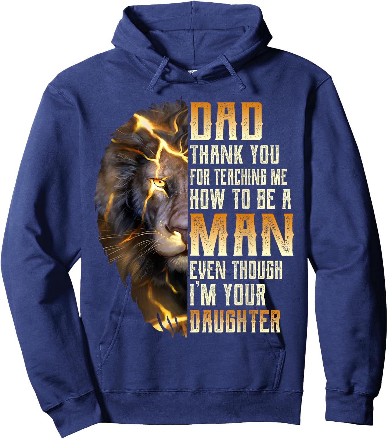 Dad Thank You For Teaching Me How To Be A Man Hoodie - Hoodie | Navy