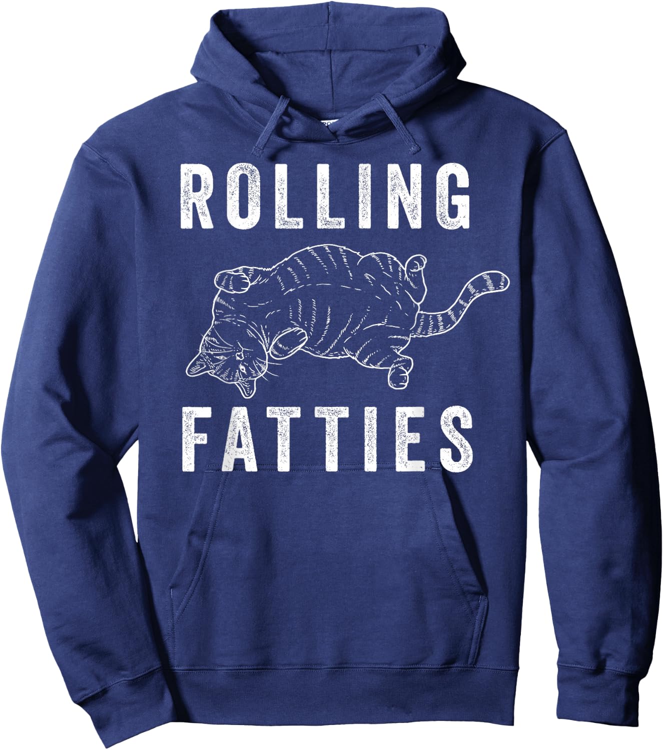 Rolling Fatties Chonk Cat Lover Gift Cat Mom Cat Dad Feline Hoodie - Hoodie | Navy