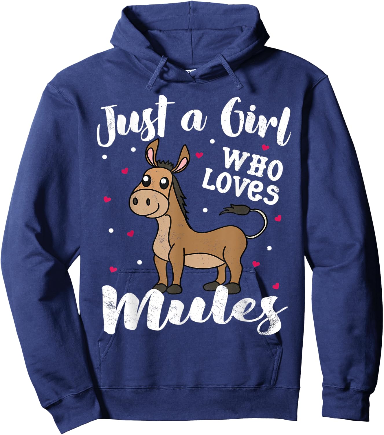Just A Girl Who Loves Mule Women Gift Kids Mom Lover Hoodie - Hoodie | Navy