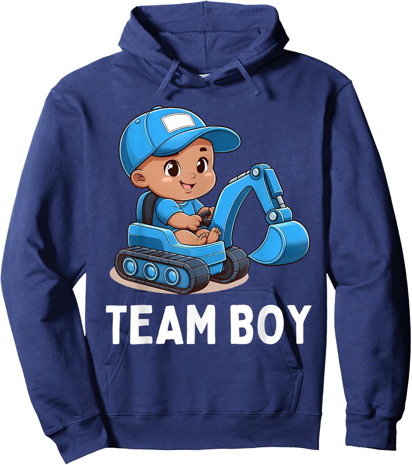 Team Boy Blue Baby Gender Reveal Party Baby Announcement Hoodie - Hoodie | Navy