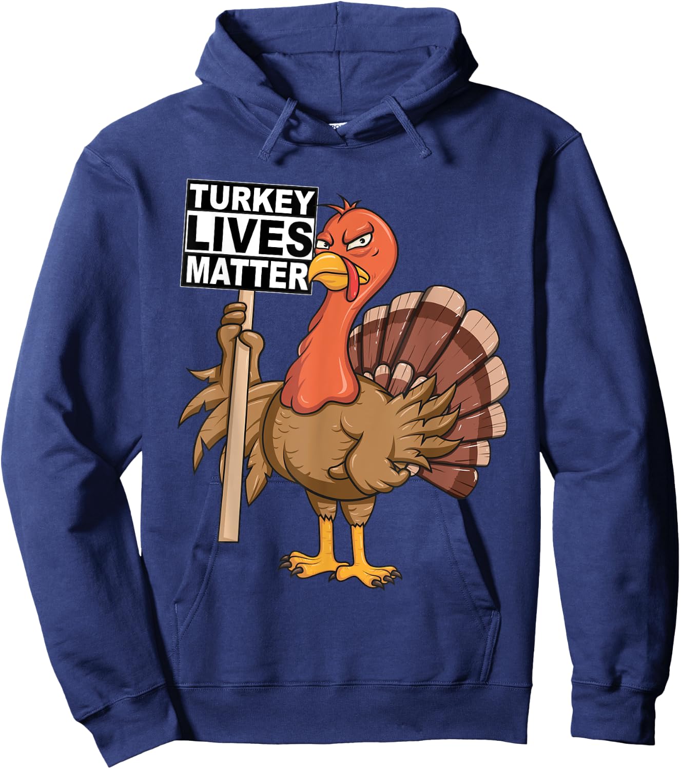 Turkey Lives Matter Vegan Animal Rights Thanksgiving Hoodie - Hoodie | Navy