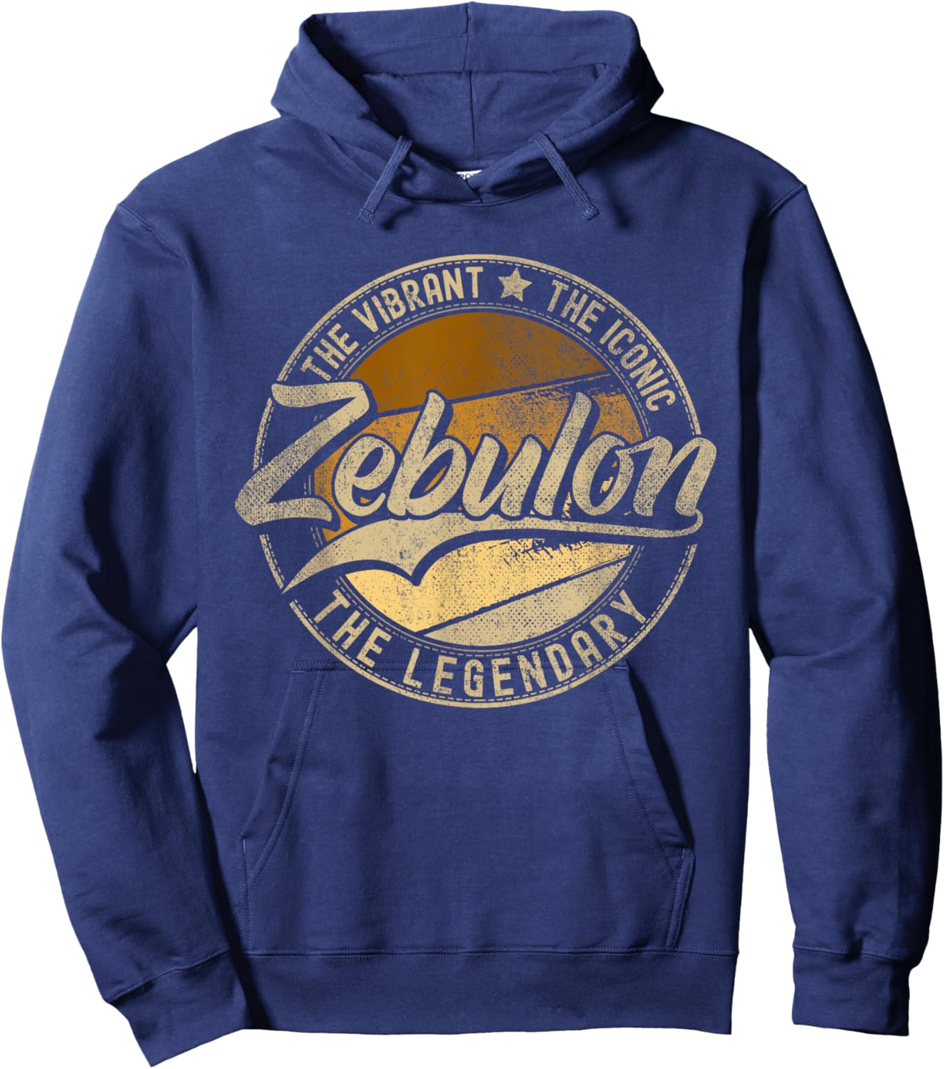 Zebulon NC | North Carolina | Vintage Distressed Hoodie - Hoodie | Navy