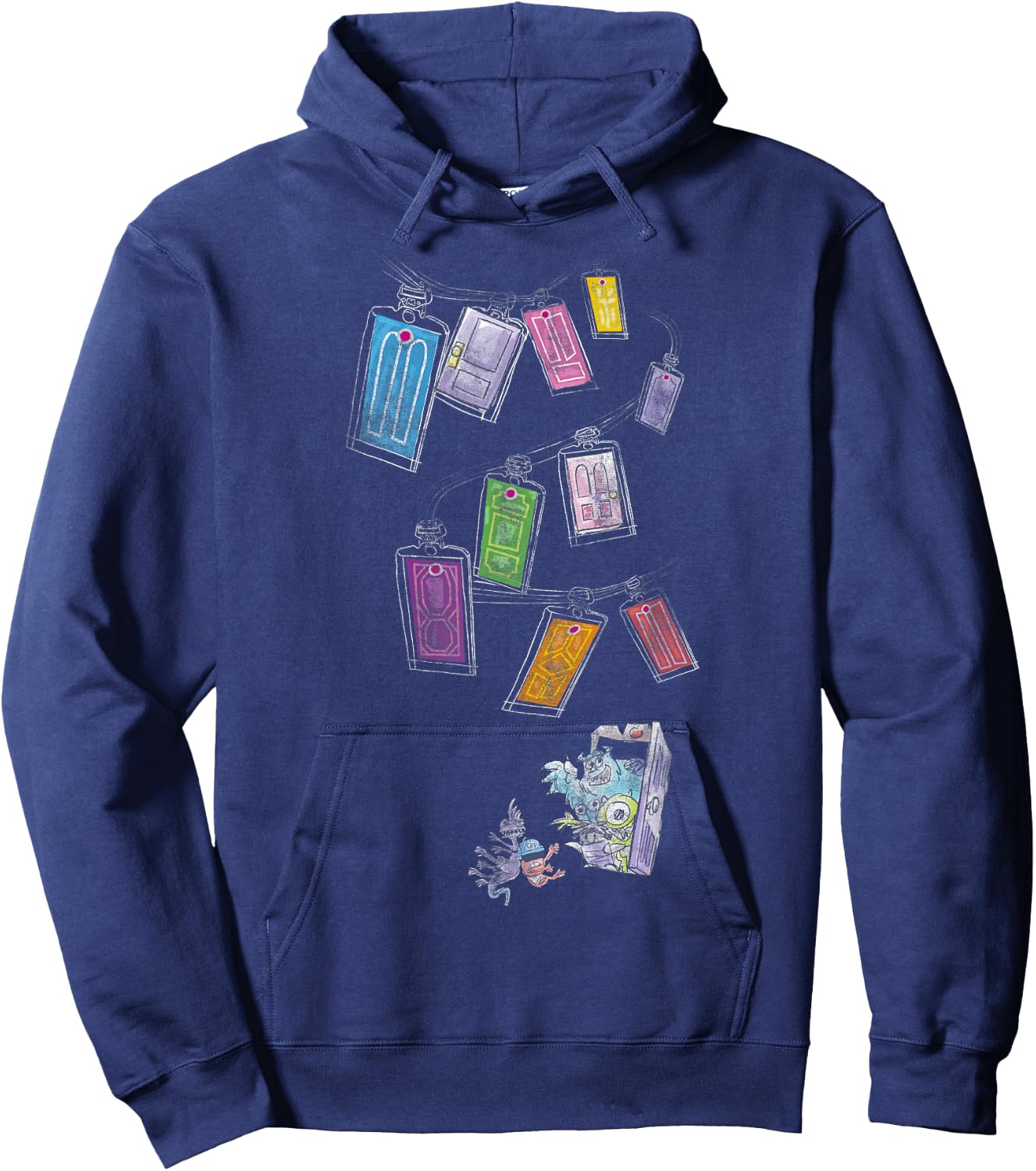 Disney Pixar Monsters Inc. Door Sketch Hoodie - Hoodie | Navy