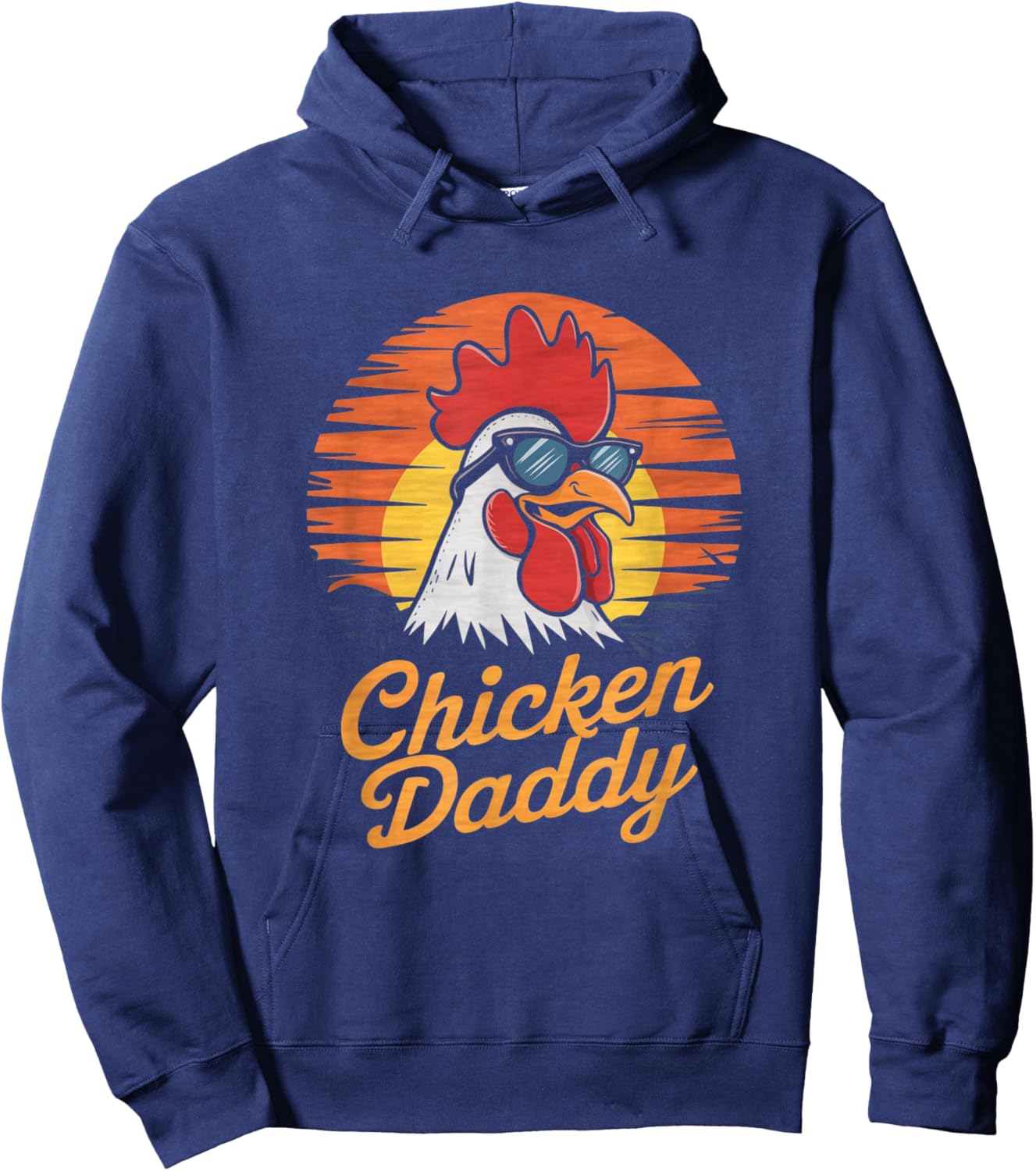 Chicken Daddy Vintage Farmer Funny Fathers Day Gifts Hoodie - Hoodie | Navy