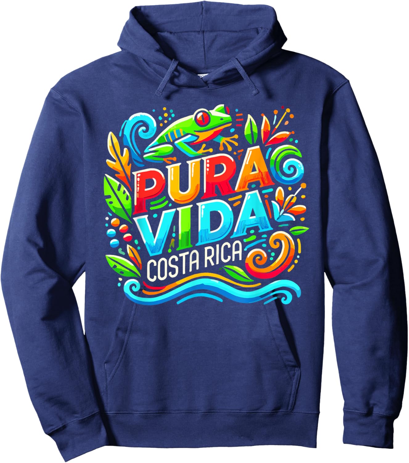 Costa Rica Rain Forest Tree Frog Pura Vida Costa Rica Hoodie - Hoodie | Navy