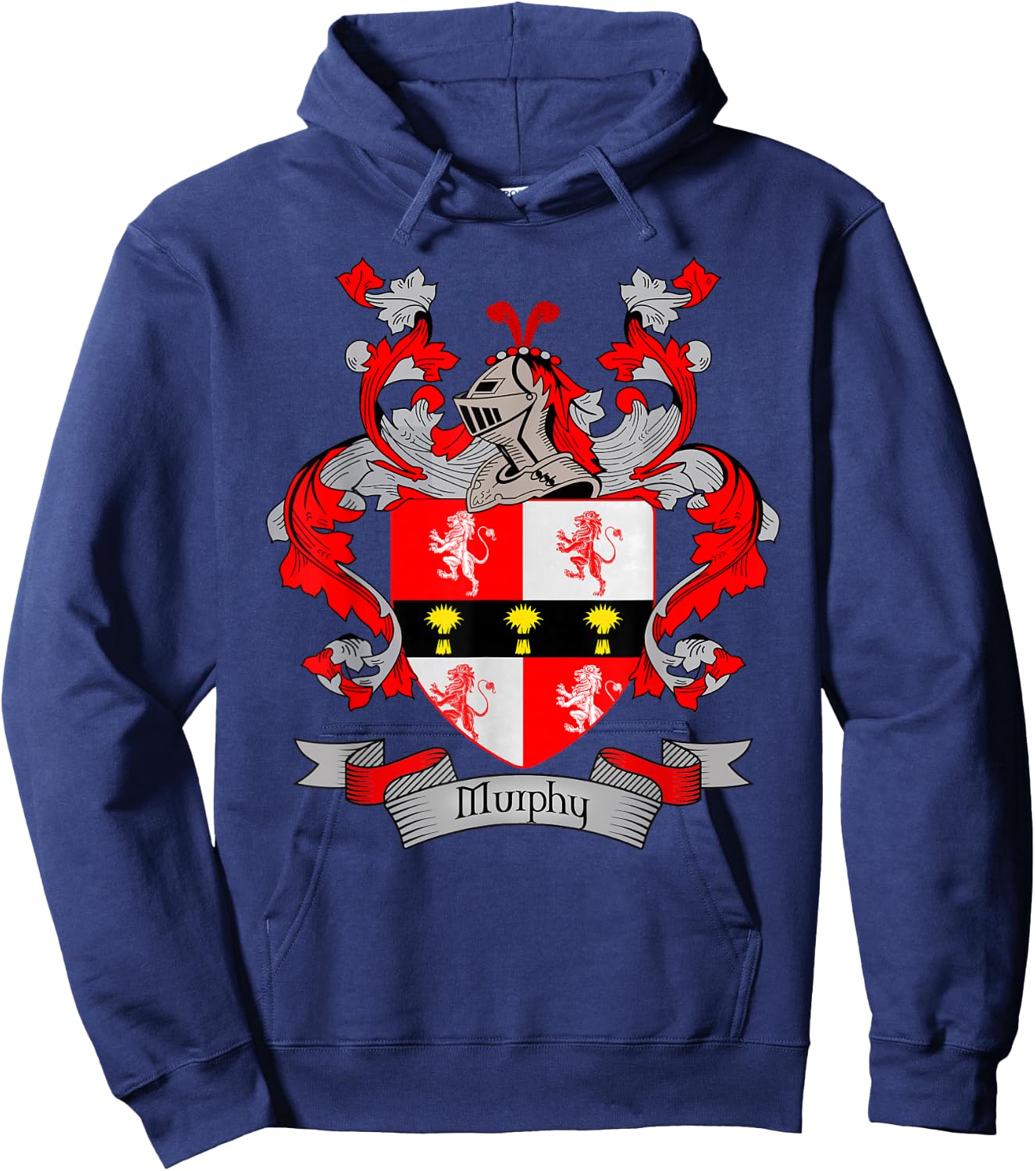 Murphy Coat of Arms | Murphy Surname Family Crest Hoodie - Hoodie | Navy