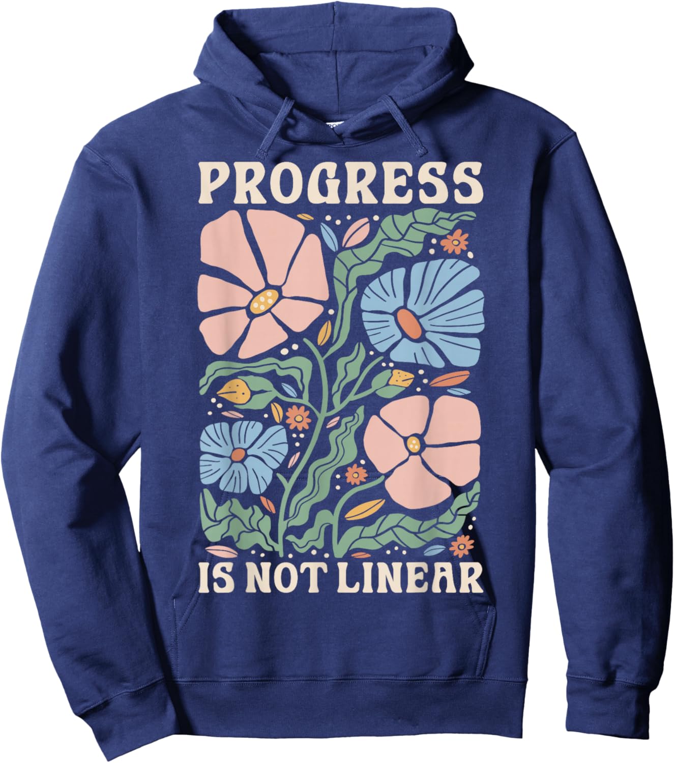 Progress Is Not Linear Shirt | Special Ed Teacher Team SPED Hoodie - Hoodie | Navy
