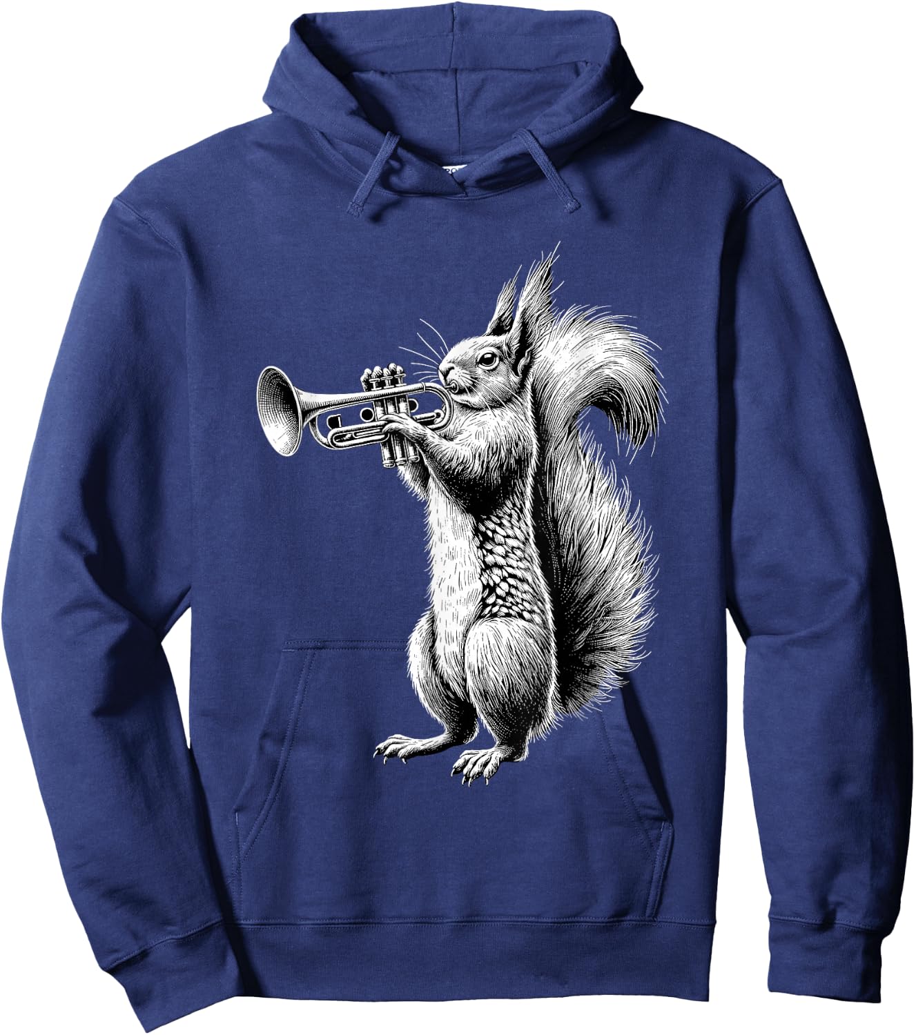 Squirrel Playing Trumpet Trumpeter Instrument Musician Hoodie - Hoodie | Navy