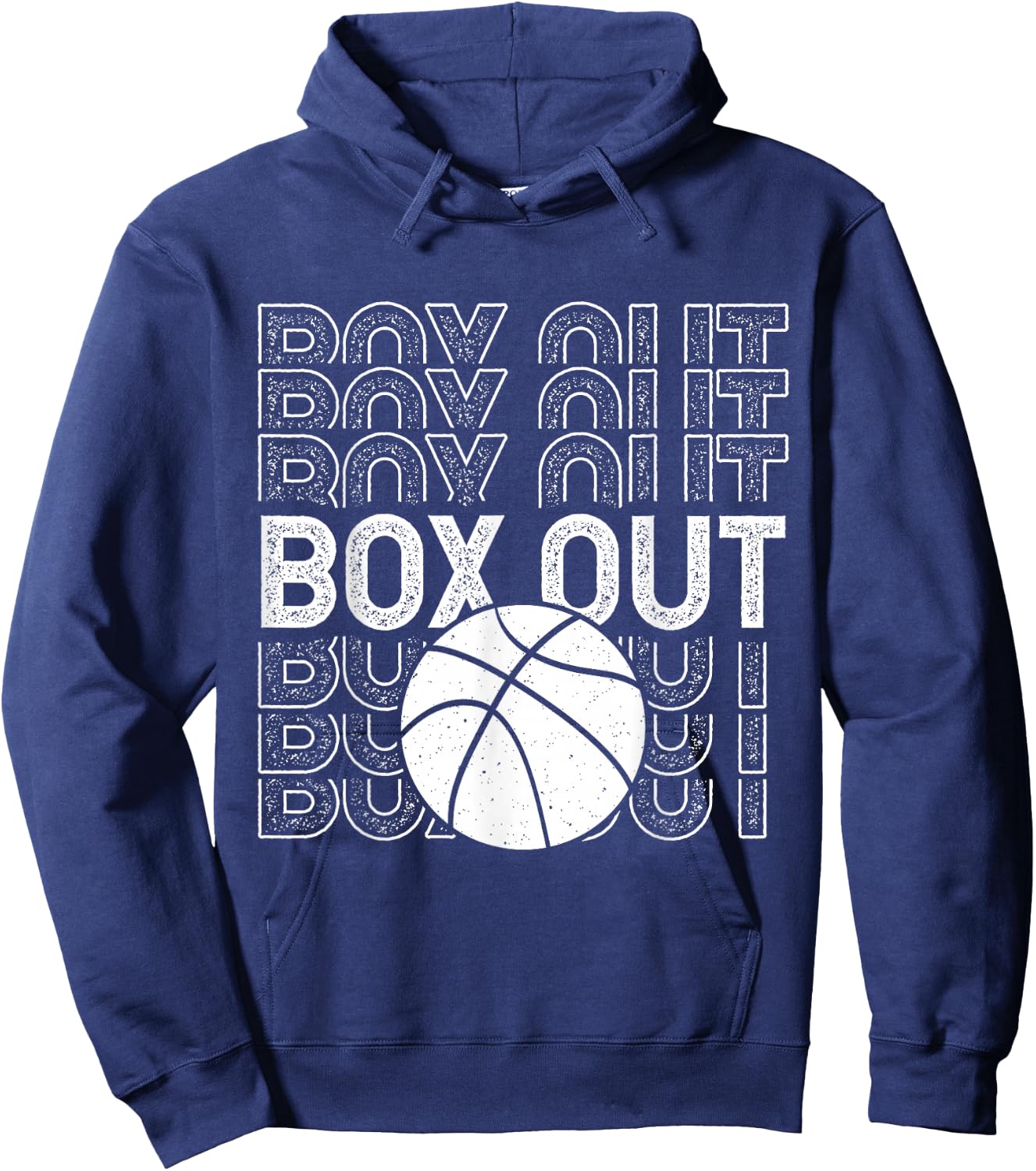 Box Out Basketball Rebound Rebounding Baller Sport Player Hoodie - Hoodie | Navy