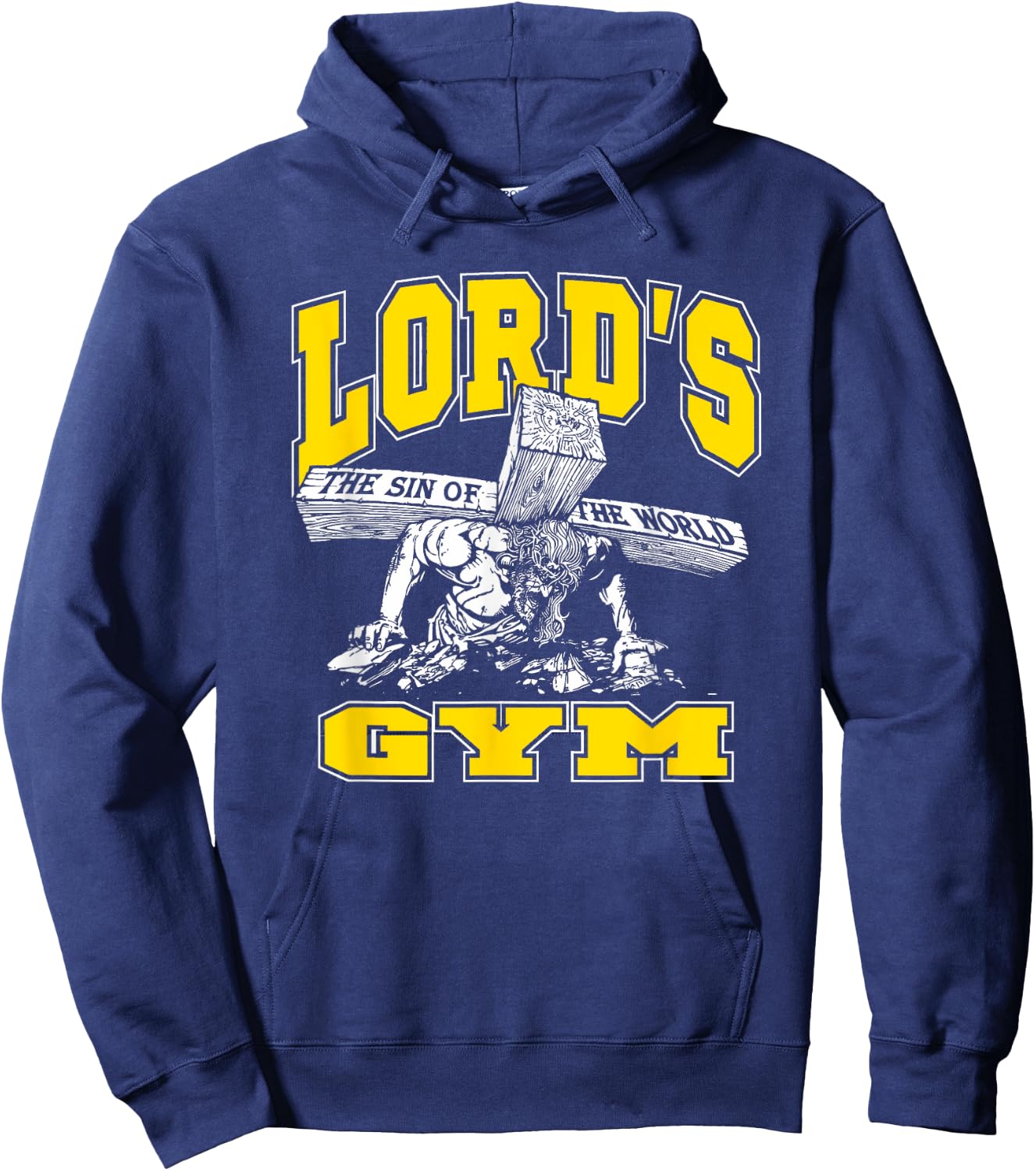 Lords Gym - Lord's The Sin of World Jesus Hoodie - Hoodie | Navy