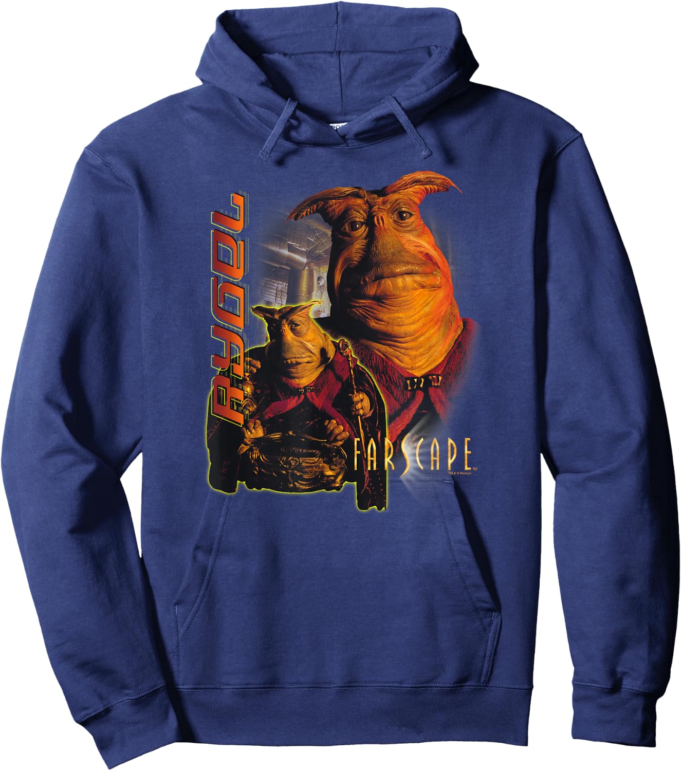 Farscape - Men's Black Small Classic Fit Short Sleeve Hoodie - Hoodie | Navy