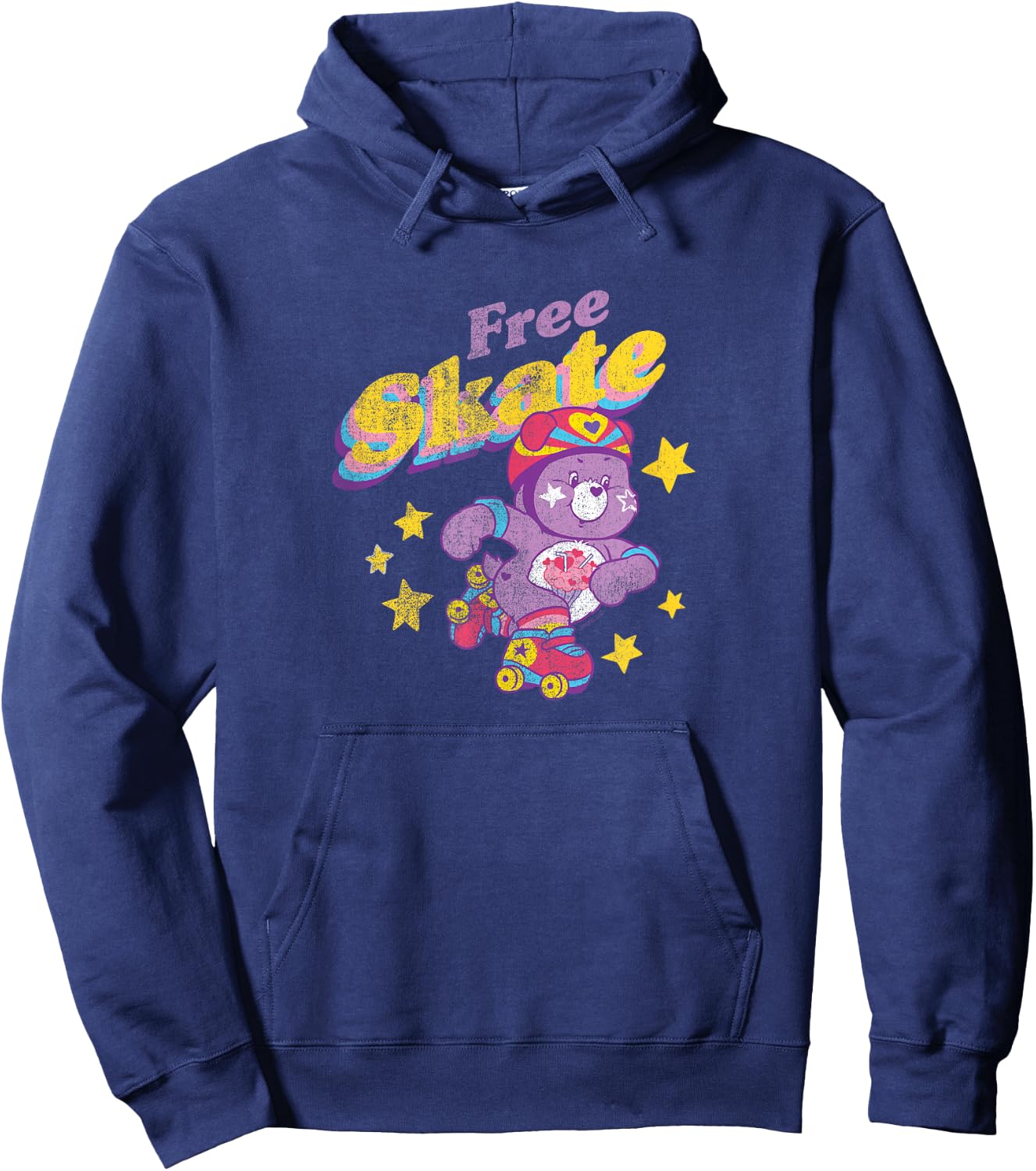 Care Bears Free Skate Roller Skating Retro Cartoon Hoodie - Hoodie | Navy